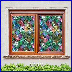 Details about   3D Diamond Square D11 Window Film Print Sticker Cling Stained Glass UV Block An