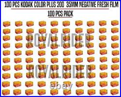100 PCS Pack Kodak ColorPlus 200 Color Negative Film 35mm Roll Film 36 Exposures