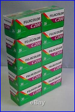 10 Rolls Fujifilm Fujicolor C200 35mm Color Print Film 36 Exp Fuji Factory SEAL