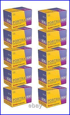 10 Rolls Kodak Professional Portra 800 Film 135-36 35mm Colour Print Film