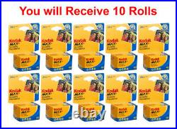 10 Rolls Kodak Ultramax 400 35mm Film GC 135-24 Exp GOLD Color Print 02/2023