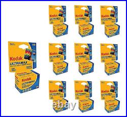 10 Rolls- Kodak Ultramax 400 GC 135-36 35mm Film Color Print Carded Fresh 2023