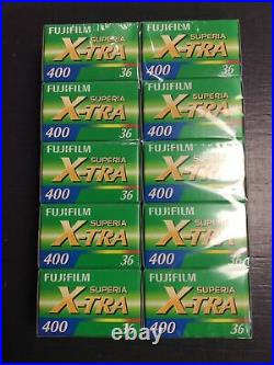 10 X Fujifilm Superia X-Tra 400 36exp 35mm Colour Print Film, Long Date