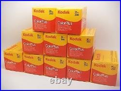 10 pack Kodak ColorPlus 200 35mm 36 exposure Cheap Colour Print Film