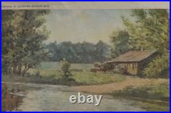 1959 Soviet Russian impressionist river landscape poster canvas print