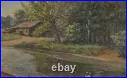 1959 Soviet Russian impressionist river landscape poster canvas print