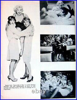 1960 Film MARILYN MONROE Magazine COVER PHOTO ARTICLE SOME LIKE IT HOT Movie