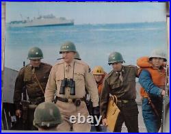 1970 Film Patton 6-Huge 16x20 Color Photos Printed in Italy withOrig Envelope