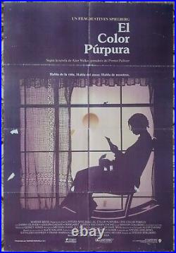 1985 Original Spanish movie POSTER Color Purple Spielberg Goldberg Oprah Winfrey