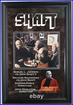 2000 SHAFT MOVIE CAST SIGNED 4Xs, SAMUEL JACKSON, RICHARD ROUNDTREE ++