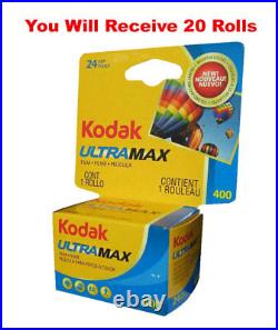 20 Rolls Kodak Ultramax 400 35mm Film GC 135-24 Exp GOLD Color Print 02/2023