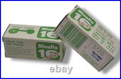 2x Minolta 16mm 2 Color Print Film Cartridges C-41 Expired April 1993 2x Minolta 16mm 2 Color Print Film Cartridges C-41 Expired April 1993