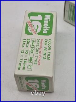 2x Minolta 16mm 2 Color Print Film Cartridges C-41 Expired April 1993 2x Minolta 16mm 2 Color Print Film Cartridges C-41 Expired April 1993