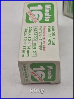 2x Minolta 16mm 2 Color Print Film Cartridges C-41 Expired April 1993 2x Minolta 16mm 2 Color Print Film Cartridges C-41 Expired April 1993