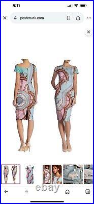 $316 Ted Baker London Versailles Digital Print Size 1 Bodycon Sheath Dress