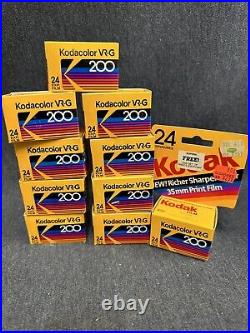 35 mm Print Film Lot 10 Kodak Kodacolor vr-g 200 Expired 24 exp. Sealed