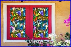3D Block Color B706 Window Film Print Sticker Cling Stained Glass UV Block Sin