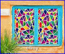 3D Color 1205NAN Window Film Print Sticker Cling Stained Glass UV Block Fay