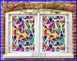 3D Color 1205NAN Window Film Print Sticker Cling Stained Glass UV Block Fay
