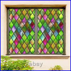 Details about   3D Scene 013NAO Window Film Print Sticker Cling Stained Glass UV Block Fay 