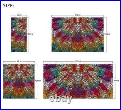 3D Color Artistic A198 Window Film Print Sticker Cling Stained Glass UV Zoe