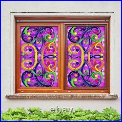 3D Color Dots I641 Window Film Print Sticker Cling Stained Glass UV Block Amy