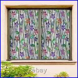 3D Color Flower D6646 Window Film Print Sticker Cling Stained Glass UV Block Amy
