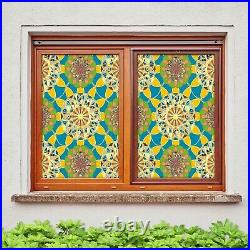 3D Color Flower I291 Window Film Print Sticker Cling Stained Glass UV Block Amy