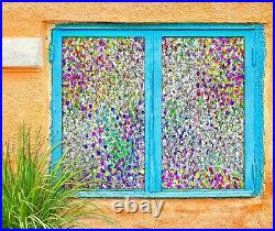 3D Color Fragment A305 Window Film Print Sticker Cling Stained Glass UV Zoe
