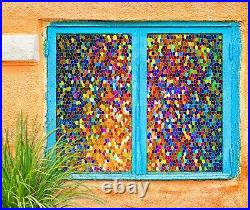 3D Color Fragment A758 Window Film Print Sticker Cling Stained Glass UV Zoe
