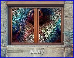 3D Color Fragments P97 Window Film Print Sticker Cling Stained Glass UV Block Su