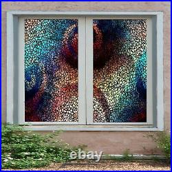 3D Color Fragments R098 Window Film Print Sticker Cling Stained Glass UV Sunday