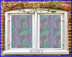 3D Color Glitter D306 Window Film Print Sticker Cling Stained Glass UV Block Amy