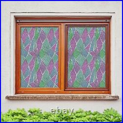 3D Color Glitter D306 Window Film Print Sticker Cling Stained Glass UV Block Amy