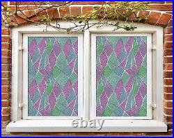 3D Color Glitter N806 Window Film Print Sticker Cling Stained Glass UV Block Amy