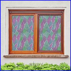 3D Color Glitter N806 Window Film Print Sticker Cling Stained Glass UV Block Amy