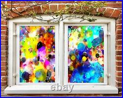 3D Color Graffiti A158 Window Film Print Sticker Cling Stained Glass UV Zoe
