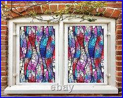 Details about   3D Colored Square A213 Window Film Print Sticker Cling Stained Glass UV Zoe 