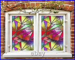 3D Color Graphics A343 Window Film Print Sticker Cling Stained Glass UV Amy