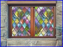 3D Color Graphics A431 Window Film Print Sticker Cling Stained Glass UV Amy