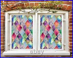 3D Color Graphics B186 Window Film Print Sticker Cling Stained Glass UV Zoe