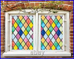 3D Color Graphics B58 Window Film Print Sticker Cling Stained Glass UV Zoe