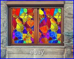 3D Color Graphics B69 Window Film Print Sticker Cling Stained Glass UV Zoe