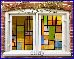 3D Color Grid B502 Window Film Print Sticker Cling Stained Glass UV Block Amy 3D Color Grid B502 Window Film Print Sticker Cling Stained Glass UV Block Amy