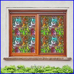 3D Color Hook I652 Window Film Print Sticker Cling Stained Glass UV Block Amy