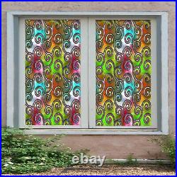 3D Color Hook I652 Window Film Print Sticker Cling Stained Glass UV Block Amy