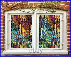 3D Color Light D205 Window Film Print Sticker Cling Stained Glass UV Block Amy