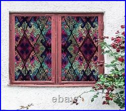 3D Color Mosaic Flower A147 Window Film Print Sticker Cling Stained Glass UV Zoe