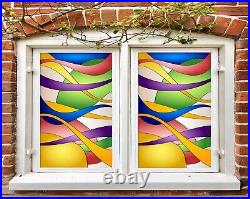 3D Color Painting A939 Window Film Print Sticker Cling Stained Glass UV Zoe