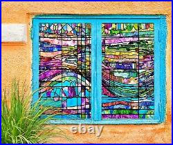 3D Color Pattern A462 Window Film Print Sticker Cling Stained Glass UV Sinsin